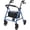 Blue+Black, variant on 4-Wheel Rollator Walker with 14"x 12" Seat, Folding Walker with Storage Pouch, Height Adjustable, 8" Wheels, 300lb Weight Capacity, Blue