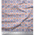 thumbnail image 1 of Soimoi Velvet Fabric Ogee Damask Printed Craft Fabric by the Yard 58 Inch Wide, 1 of 5