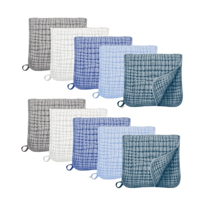 VOMARHUG Muslin Burp Cloths for Baby,100% Cotton Burping Cloths for Boys Girls,Large 20''X10'' Extra Soft and Absorbent 10 Pack
