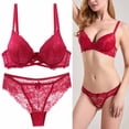 thumbnail image 1 of XZNGL Ladies Sexy Suit French Sexy Ultra-thin Flower Pattern Underwire Thin Lace Bra Set, 1 of 1