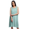 thumbnail image 1 of Moomaya Cotton A-Line Sleepwear For Ladies Round Neck Button Placket Nightdress, 1 of 6