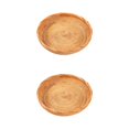 thumbnail image 4 of Thinsony Wicker Woven Round Snack Fruit Bowl Rattan Food Organizer Tray 20x3cm 2Set, 4 of 6