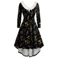 thumbnail image 2 of Joyeux Noël TIMIFIS Mode Automne pour Femmes Robe Vintage à Fleurs Évasée en Ligne A Swing Décontractée pour Fête Robe de Fête pour Femmes, 2 of 5