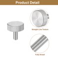 thumbnail image 4 of Unique Bargains Vis Moletées pour Pouce M5x10 mm, Lot de 5 Boulons Plats à Tête Moletée en Acier Inoxydable 304, 4 of 5
