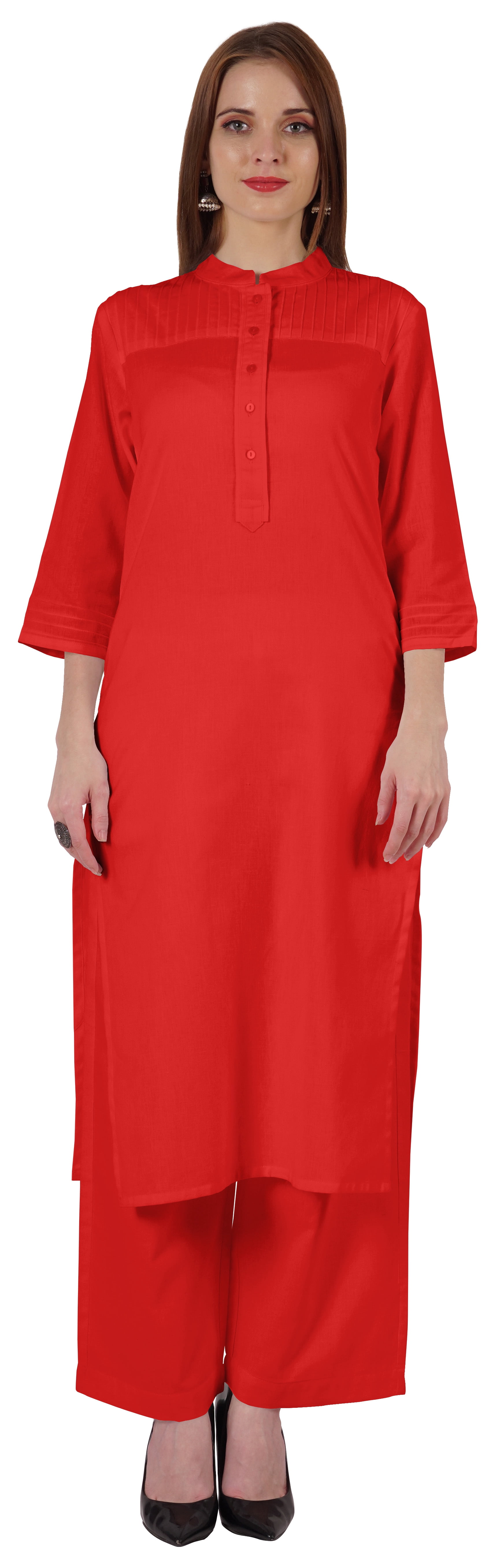 Bimba Traditional Indian Solid Dress For Women Indian Ethnic Kurta And Pants Palazzo Set