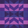 thumbnail image 1 of Ahgly Company Tapis d'Intérieur Lavable en Machine Carré Transitionnel Violet Prune, 8 Pieds Carré, 1 of 7