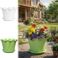 thumbnail image 1 of Sentmoon Plant Pots Flower Pots Outdoor Ruffled Plastic Flower Pots Lilies-style Wave-edged Pots Beautiful and Durables Indoor and Outdoor Flower Pots for Outdoor Gardens & Patios, 1 of 7