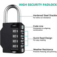 thumbnail image 4 of 2 - Pack Resettable 4 - Digit Combination Padlock - Waterproof Heavy - Duty Security, Ideal for School Gym Locker, Fence Gate, Toolbox, Employee Hasp & Outdoor Use, Multi - Purpose Code Lock Set, 4 of 7