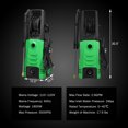 thumbnail image 2 of Patiojoy 3500PSI Electric Pressure Washer Cleaner with Rolling Wheels Green, 2 of 5