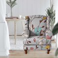 thumbnail image 4 of veasfak Elastic Wingback Chair Cover Armchair Slipcovers Chair Protector Couch Furniture Light Gray, 4 of 9