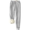 thumbnail image 3 of Ensemble de Survêtement en Molleton pour Femmes 2 Pcs Tenue d'Hiver Chaude Doublée Sherpa Ensemble de Chandail à Col Ras du Cou et Pantalon de Survêtement, 3 of 3