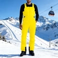 thumbnail image 2 of Sentmoon Mens Snow Pants Snow Pants Men Plus Size Men's Snow Ski Overalls Windproof Insulated Romper Snowpants for Waterproof and Breathable Protection Yellow L, 2 of 9