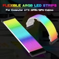 thumbnail image 2 of Flexible RGB LED Light Strip Bar ARGB Board Cover For Computer Power Supply ATX 24PIN GPU Video Card Cables And Case White Kit A Light Strip, 2 of 6