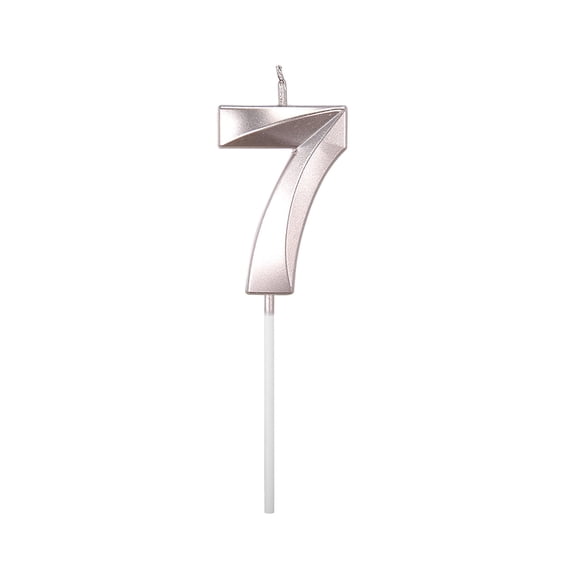Bougies d'Anniversaire Allongées Grande Bougie Chiffre Multicolore Design 3D Décoration de Dessus de Gâteau pour Toute Célébration