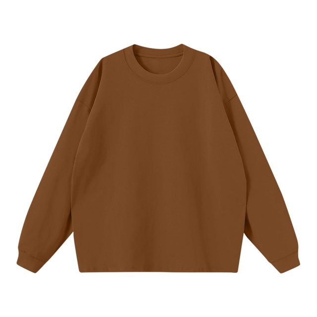 Birdeem Shirts for Men Mens Solid Color Winter Loose Long Sleeved T-Shirt