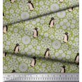 thumbnail image 2 of Soimoi Poly Georgette Fabric Floral & Penguin Ocean Print Fabric by The Yard 42 Inch Wide, 2 of 3
