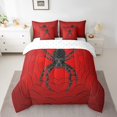 thumbnail image 2 of Halloween Spider Bed in a Bag Queen 7 Pieces,Black Spider Webs Halloween Decorations Comforter Set Reversible Vintage Gothic Spiderweb Design,Soft Breathable Bedding Sets with Comforter,Sheets, 2 of 5