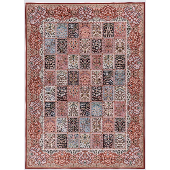 Tapis d'appoint Emerald Klein bleu & ivoire de 2 pi 2 po x 3 pi 2 po
