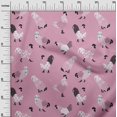 thumbnail image 3 of oneOone Velvet Light Pink Fabric Rooster Cock Craft Projects Decor Fabric Printed By The Yard 58 Inch Wide, 3 of 4