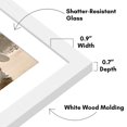 thumbnail image 3 of Americanflat 8x10 Double Picture Frame with Shatter-Resistant Glass - Fits Two 8x10 Photos or use as One 12x18 Poster Frame - Signature Collection - Collage Frames for Wall Display - White, 3 of 5