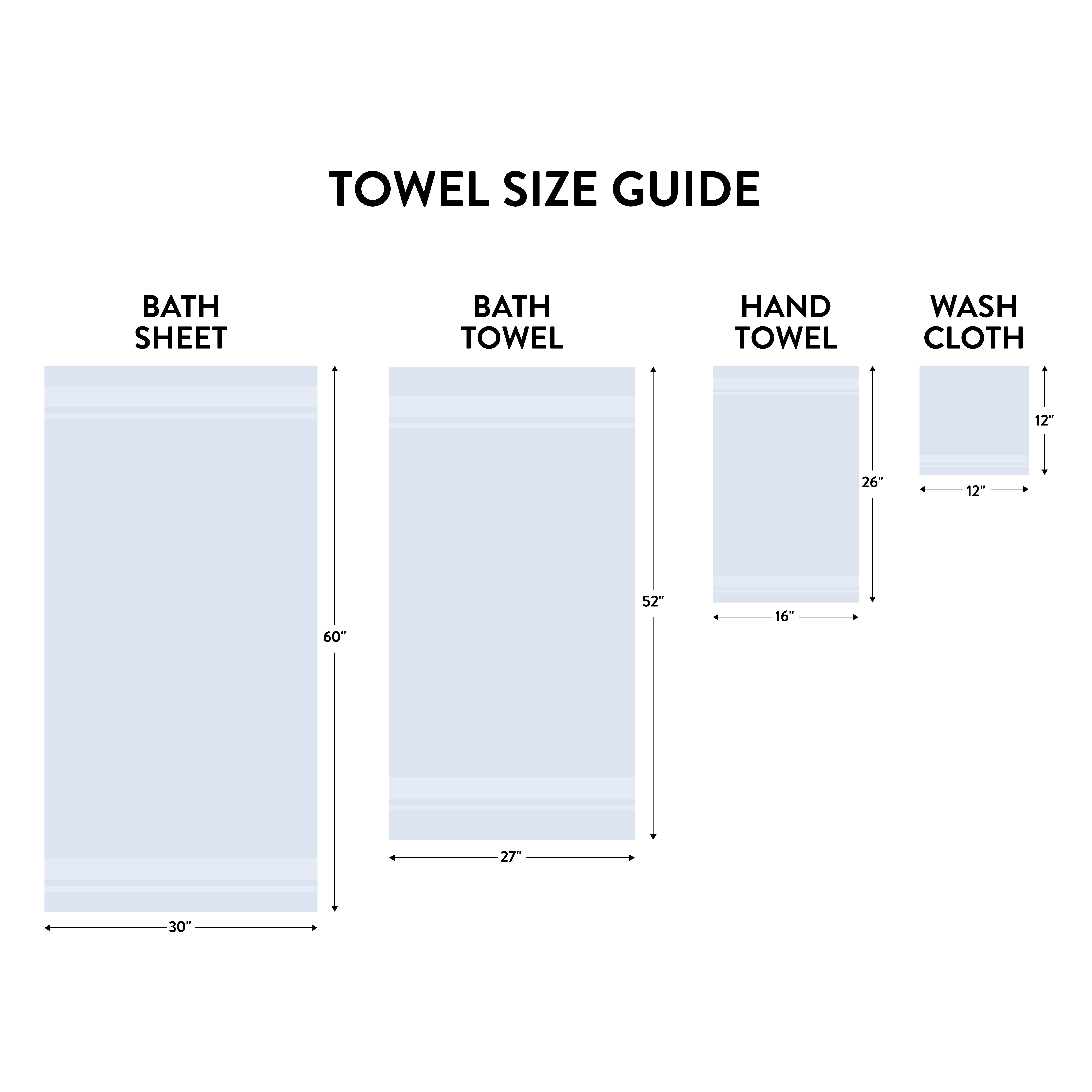Serviette de bain unie Mainstays Basics, douce et résistante, 100 % coton, bleu clair