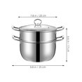 thumbnail image 2 of KAKOWELY Marmite en Acier Inoxydable pour Cuisson Quotidienne Usage Familial 1ensemble, 2 of 8