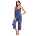 thumbnail image 1 of Beautyin Vêtements de Nuit pour Femmes Sans Manches Pyjama 2 Pcs Ensemble, 1 of 7