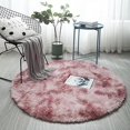 thumbnail image 4 of Fluffy Colorful Shag  Area Rug Plush Carpet For Kids Girls Living Room Bedroom Decor Multicolor Area Rug () Gradient Rainbow, 4 of 7
