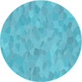 thumbnail image 1 of Ahgly Tapis Rond Lavable en Machine Intérieur Transitionnel Turquoise Foncé Vert, 3 Pieds Rond, 1 of 7