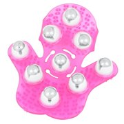 Milaget Palm 9 Balls Body Massager Massage Glove Hand Held Stress Tension Relief Red