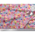 thumbnail image 2 of Soimoi Silk Fabric Triangle Geometric Decor Fabric Printed Yard 42 Inch Wide, 2 of 3