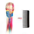 thumbnail image 1 of Greensen 26'' Colorful Salon Hairdressing Hair Training Practice Mannequin Model Head With One Free Comb, Mannequin Practice Head, Training Head, 1 of 4