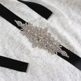 thumbnail image 4 of Rubans de Mariage Ceinture de Mariée Robe de Bal Ceintures en Cristal Ceintures de Soirée de Mariée Ceintures de Soirée Fait Main avec Strass, 4 of 7