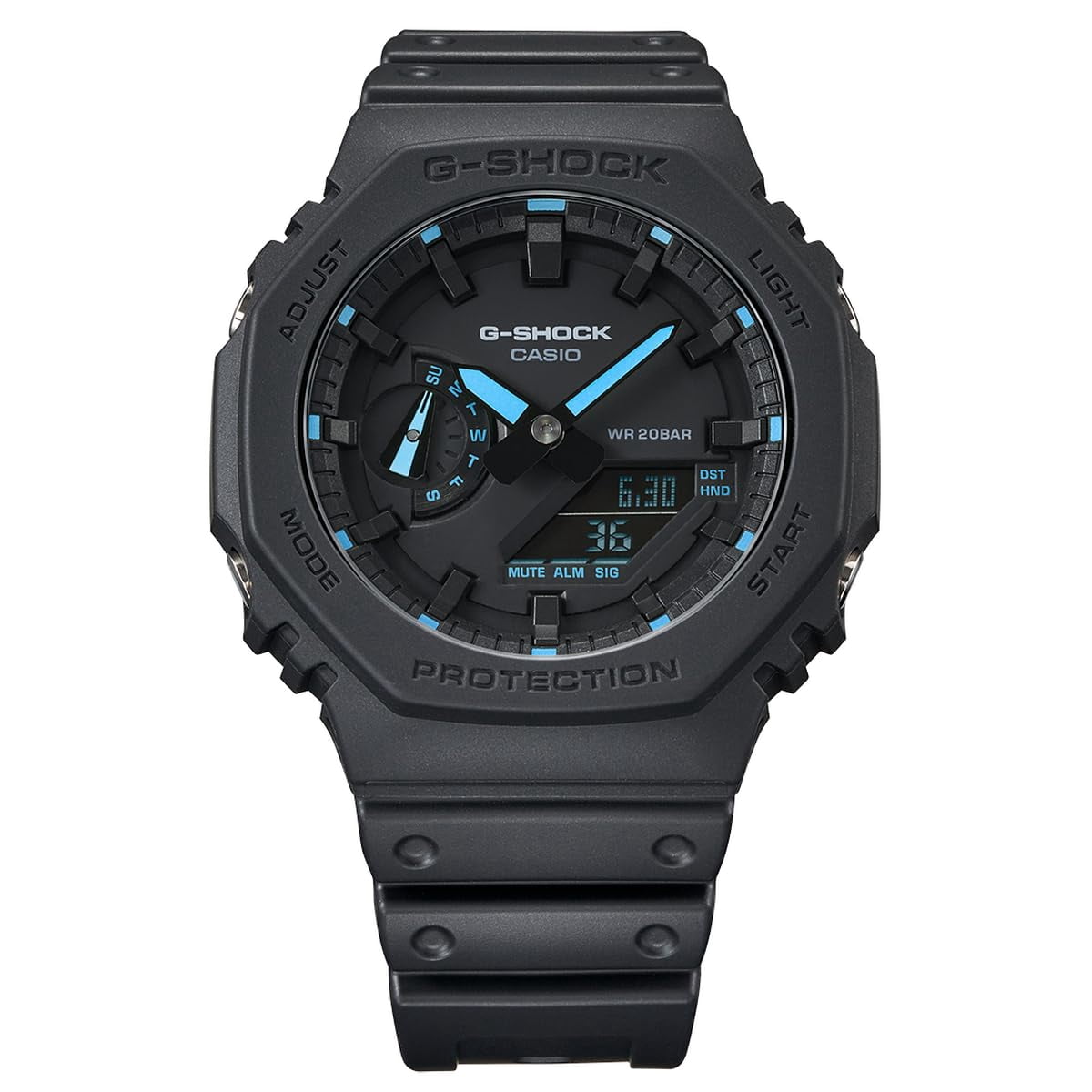 Casio G-Shock Neon Accent Analog Digital Quartz GA-2100-1A2 GA2100
