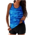thumbnail image 3 of yoeyez Tropical Print Tankini for Women Two Piece Bathing Suits Summer Boho Swim Top with Buttom Tummy Control Modest Swimsuits Beachwear Multicolor,XL, 3 of 6