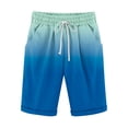 thumbnail image 1 of Plebaso Men's Stylish Shorts Gradient Color Summer Beach Shorts Drawstring Casual Knee Length Shorts, 1 of 3