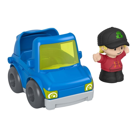 Fisher-Price Little People coffret berline bleue jouet et figurine pour tout-petits, 2 pièces