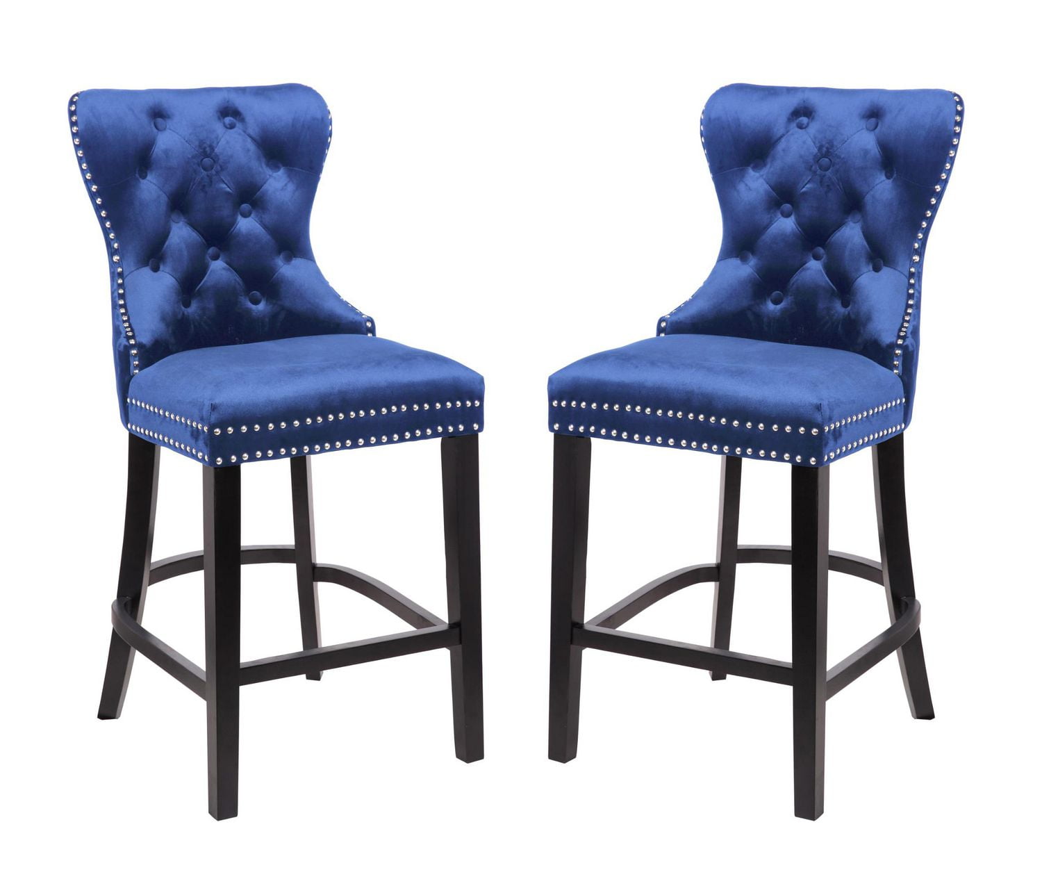 Plata Import Boyel Stool in Blue - Set 2