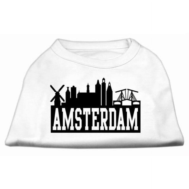 Amsterdam Skyline Sérigraphie Chemise Blanc Lg (14)