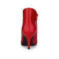 thumbnail image 2 of Unique Bargains Women's Point Toe Patent Leather Stiletto Heel Ankle Boot, 2 of 8