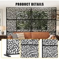 thumbnail image 4 of OUYAWEI Metal Privacy Screen,Freestanding Decorative Divider,Extended Height Privacy Screen with Stable Base for Garden,Crushed glass design, 4 of 8