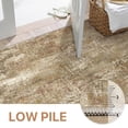 thumbnail image 4 of 5x7 Washable Area Rug Non Slip Backing Low Pile Lightweight Indoor Rug for Living Room Bedroom, Distressed Abstract Warm Taupe, 4 of 6