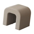 thumbnail image 4 of Elodie Vanity Stool Decorative Fleece Foot Stool for Living Room Hallway Home Decor Gray, 4 of 8