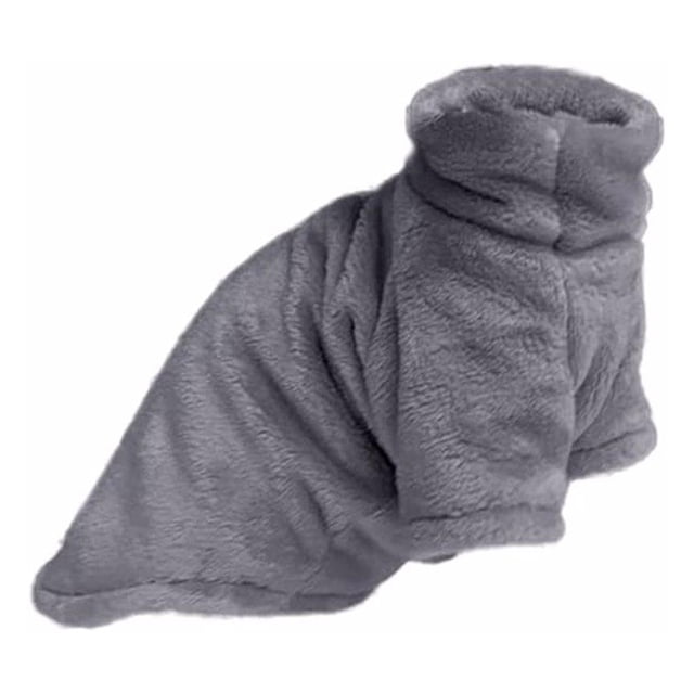Youkk Fine Workmanship Meets Style In Hairless Cat Hoodie Easy To Clean Woolen Winter Coat For Kitten Dark grey M