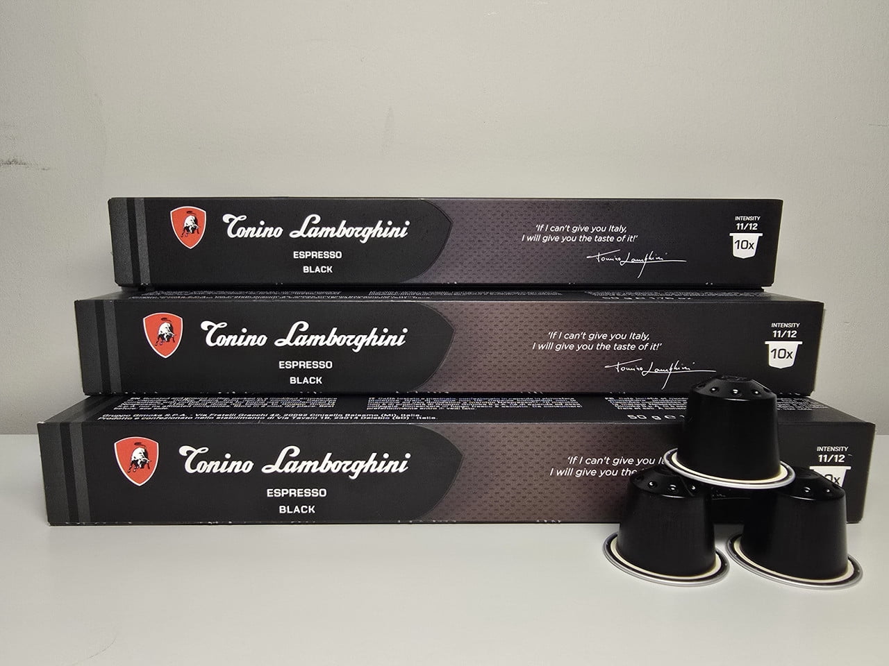 Tonino Lamborghini Nespresso Machine Capsule - Black blend coffee Pods - Pack of 3 ( 30 pods)