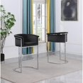thumbnail image 2 of Black Velvet Barstool Chair (Single) with Silver Metal Chrome Base, 2 of 3