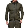thumbnail image 2 of Veste Cardigan à Capuche à Manches Longues Repliée pour Homme d'Automne, 2 of 6