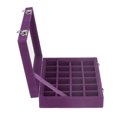 thumbnail image 2 of Small Velvet Jewelry Box Organizer 24, Exquisite Workmanship Removable Jewelry Organizer Box 24 Compartments With Locks For Household Purple, 2 of 8