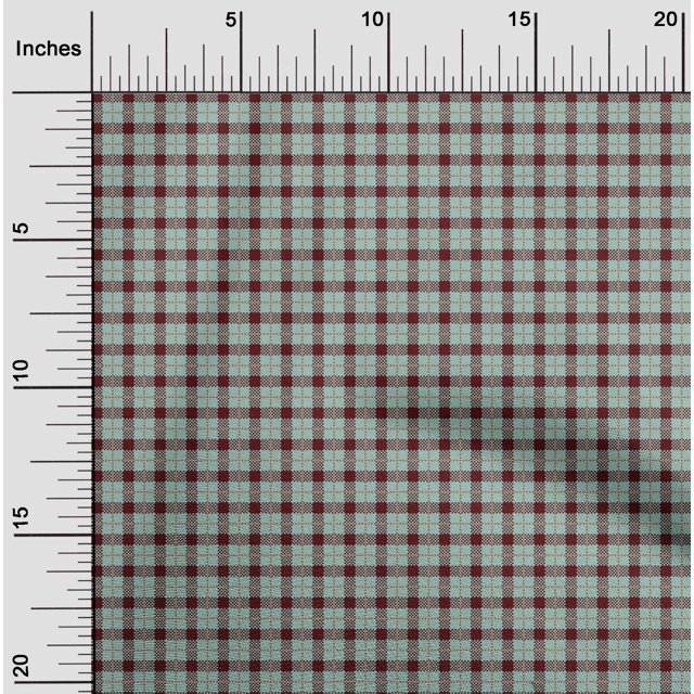 oneOone Cotton Flex Fabric Gingham Check Printed Craft Fabric BTY 40 Inch Wide