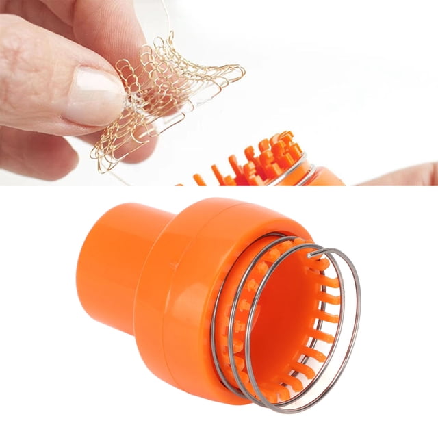 Wire Crochet Tool, Safe Durable Wire Crochet Loom Auto Release ABS Orange Multi Purpose for Craft